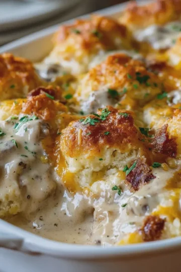 Biscuits & Gravy Casserole