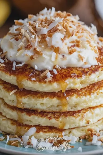 Coconut Cheesecake Pancakes