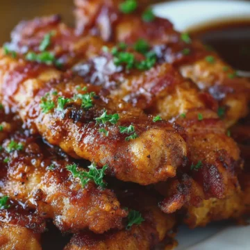 Turkey Bacon Brown Sugar Chicken Tenders