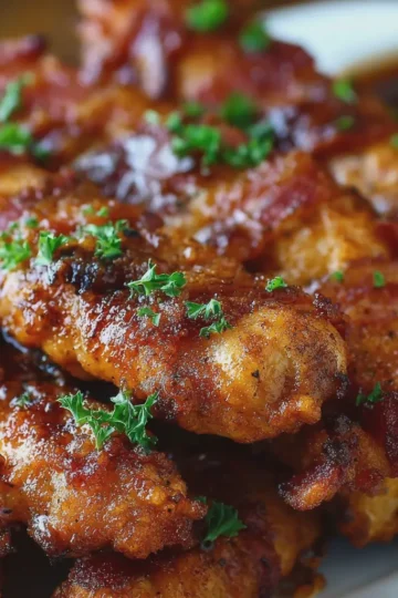Turkey Bacon Brown Sugar Chicken Tenders