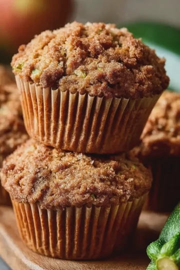 Apple Cinnamon Zucchini Muffins