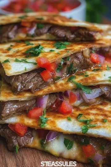 Steak Cheesesteak Quesadillas