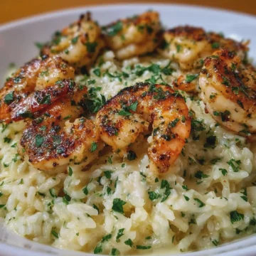 Chicken Scampi with Creamy Garlic Parmesan Rice 🍚🧀