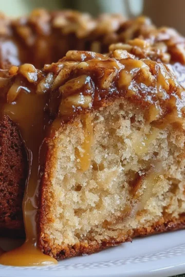 Apple Dapple Cake with Brown Sugar Glaze ✨