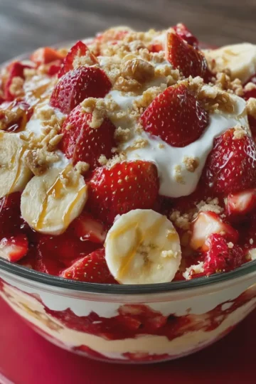 Strawberry Banana Cheesecake Salad