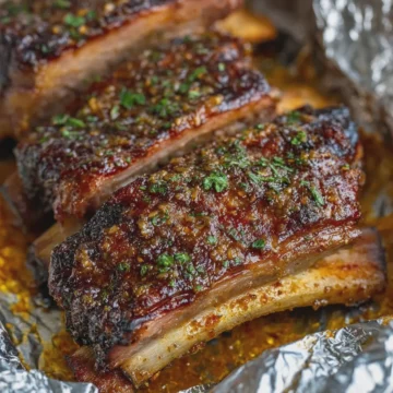 Honey Mustard Foil-Baked Beef Ribs