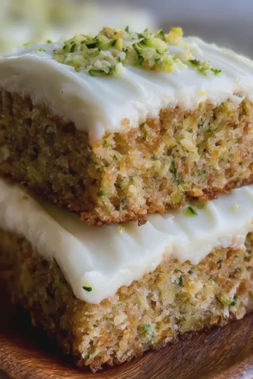 Amish Zucchini Bars with Cream Cheese Frosting
