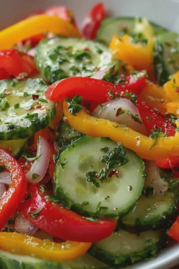 Cucumber Bell Pepper Salad