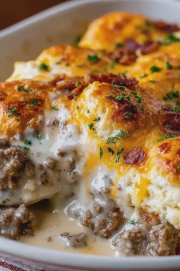 Biscuits & Gravy Casserole