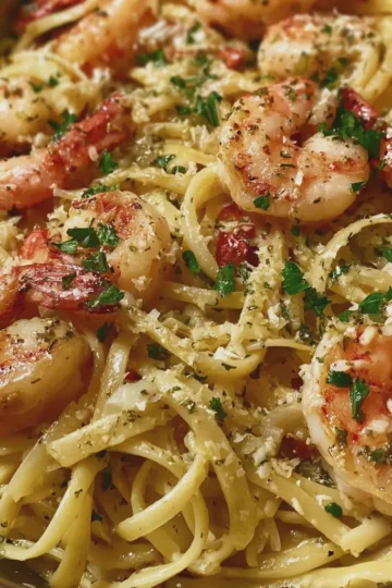 Buttery Garlic Shrimp Pasta 🍝✨