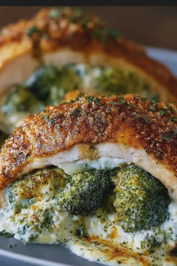 Cream Cheese and Broccoli Stuffed Chicken Breasts