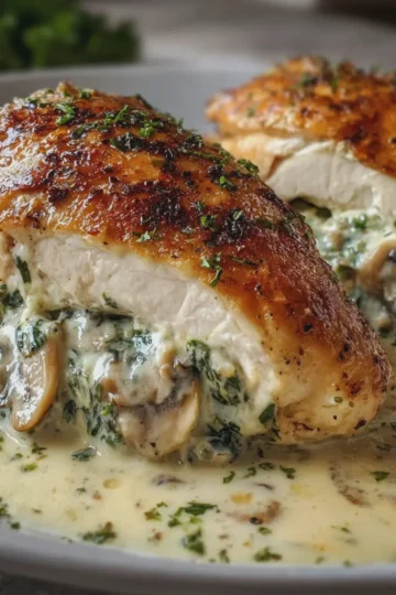 Stuffed and Creamy Chicken