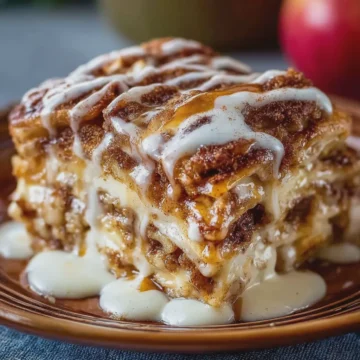 Cinnamon Roll Apple Lasagna