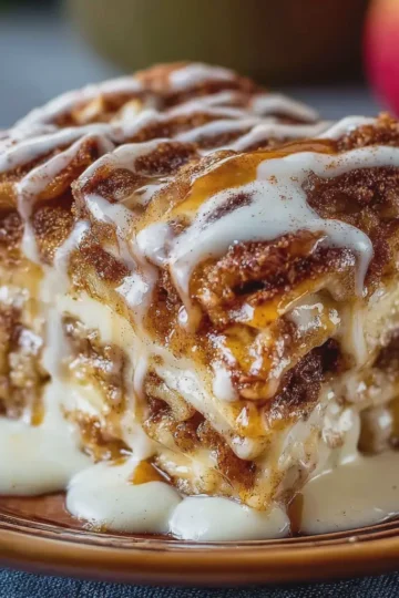 Cinnamon Roll Apple Lasagna