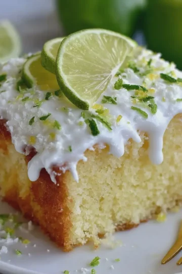 Sugar-Free Lemon Lime Poke Cake