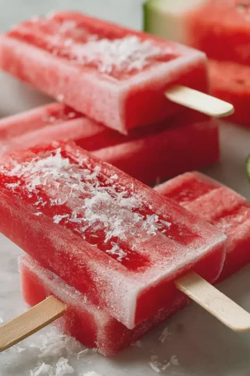 Coconut Watermelon Popsicles