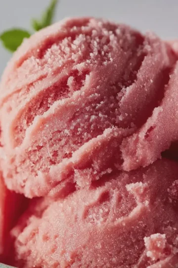 Creamy Strawberry Sorbet