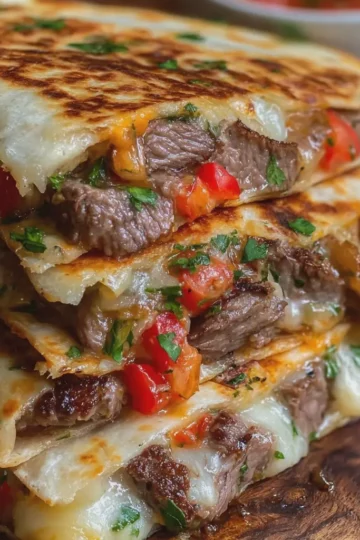 Steak Cheesesteak Quesadillas