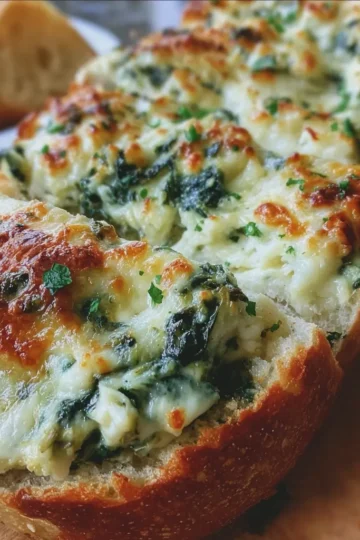 Spinach Artichoke Dip Bread