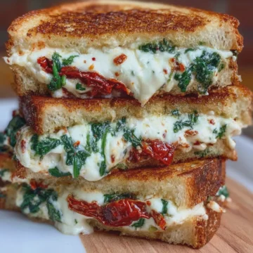 Sun-Dried Tomato, Spinach & Ricotta Grilled Cheese