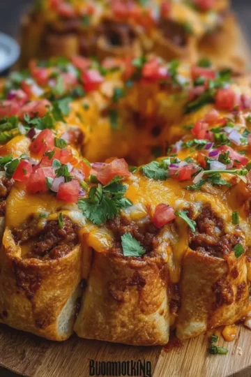 Cheesy Blooming Burrito Ring