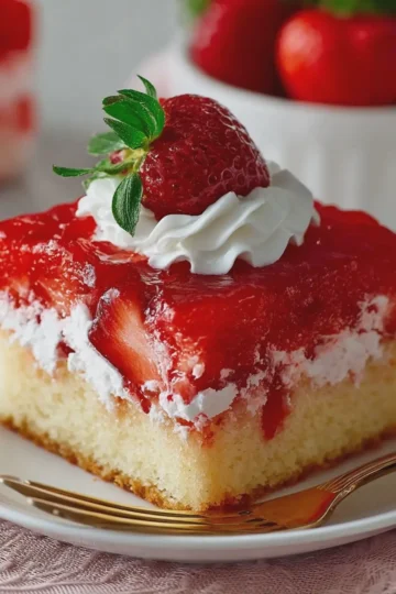 Strawberry Jello Poke Cake