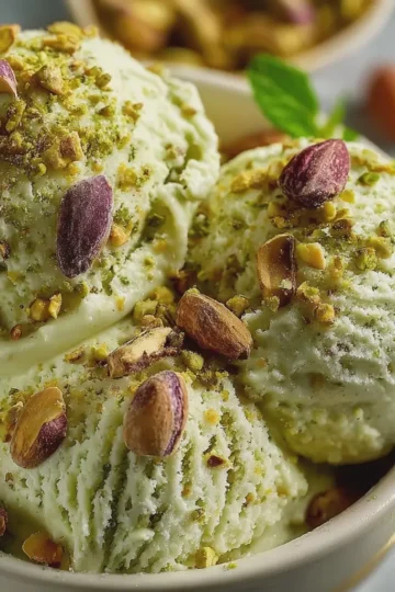 Mediterranean Pistachio & Honey Ice Cream (Healthy)