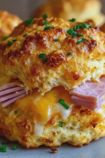 Chicken Ham & Cheese Butter Swim Biscuits