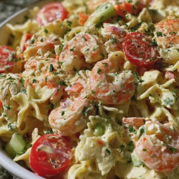 Creamy Shrimp & Crab Pasta Salad