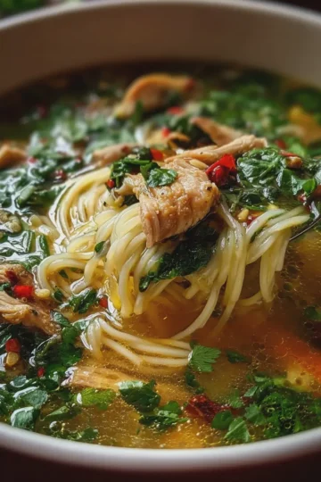 Ginger Garlic Chicken Noodle Soup