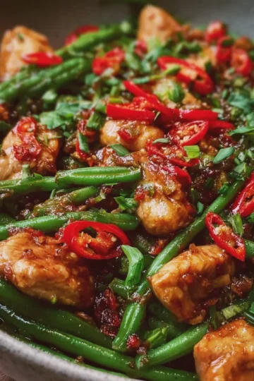 Thai Chili Chicken Stir-Fry with Green Beans