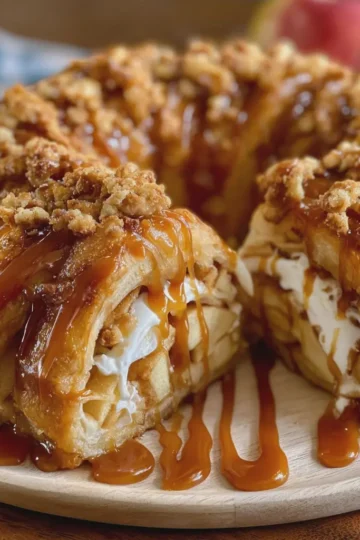 Caramel Apple Cream Cheese Crescent Ring