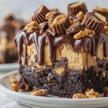Chocolate Peanut Butter Cup Earthquake Cake