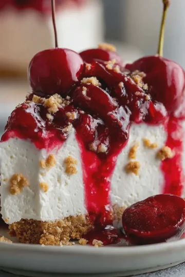 No-Bake Cherry Cheesecake
