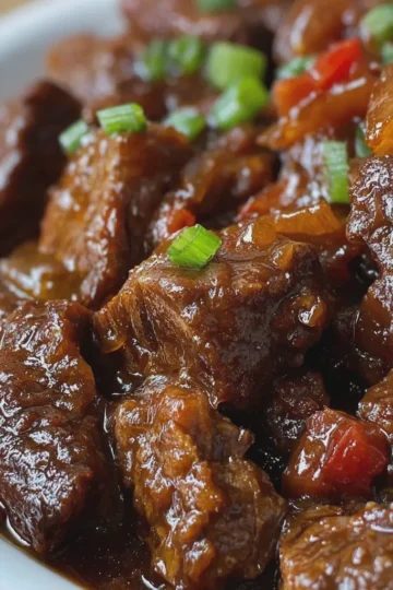 Slow Cooker 3-Ingredient Amish Sweet and Sour Beef