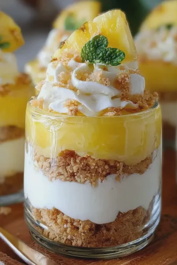 Mini Pineapple Cheesecake Trifles