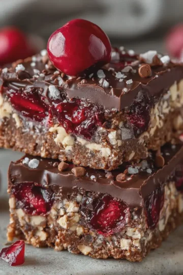 No-Bake Chocolate Cherry Bars
