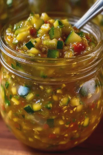Sweet Zucchini Relish (Canning Recipe)