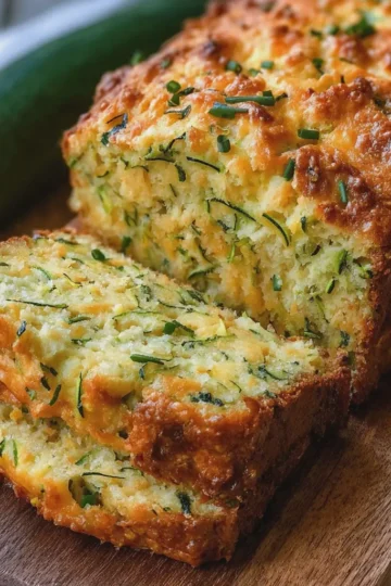 Green Onion Zucchini Cheddar Quick Bread