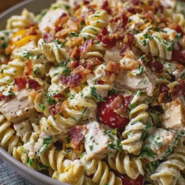 Chicken Turkey Bacon Ranch Pasta Salad