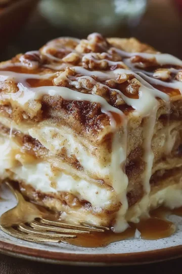 Cinnamon Roll Apple Lasagna
