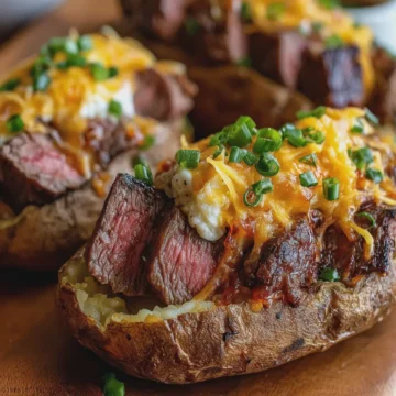 Steak Loaded Baked Potatoes