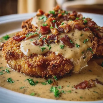 Country-Fried Pork Chops with Bacon Gravy