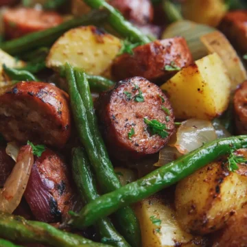 Slow Cooker Sausage Green Beans and Potatoes
