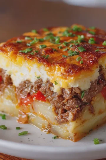 Loaded Beef & Potato Bake