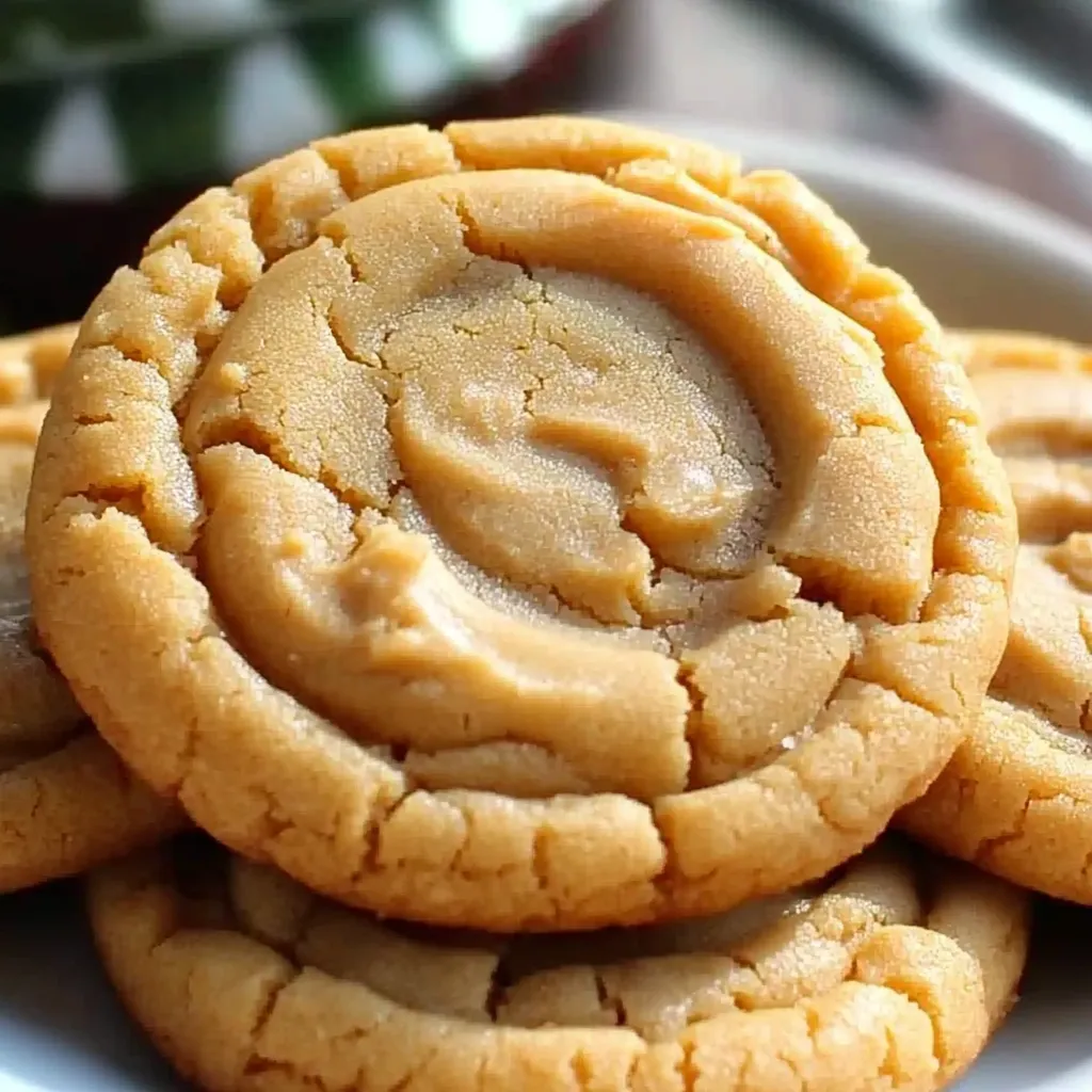 Chewy homemade peanut butter cookies