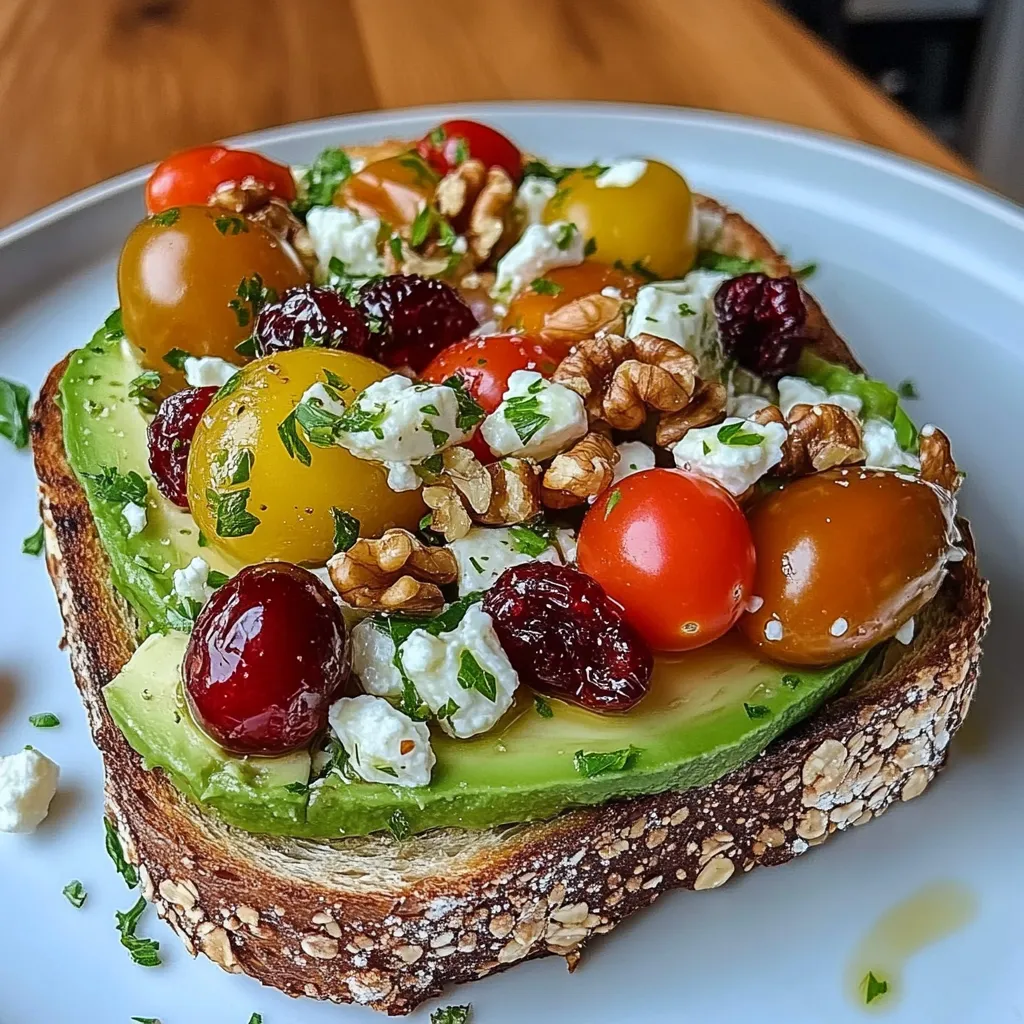 Toast with Avocado and Feta