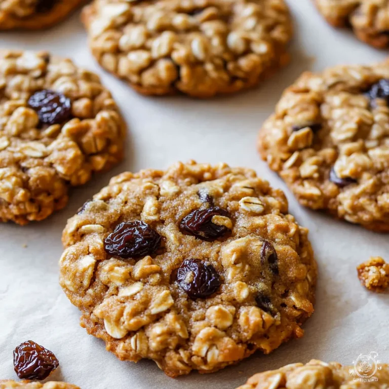 Soft & Chewy Oatmeal Raisin Cookies