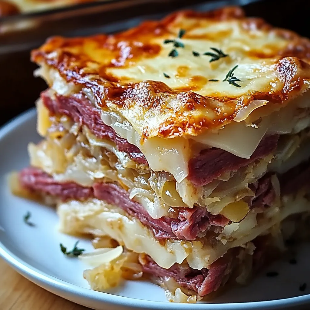 Corned beef and sauerkraut bake