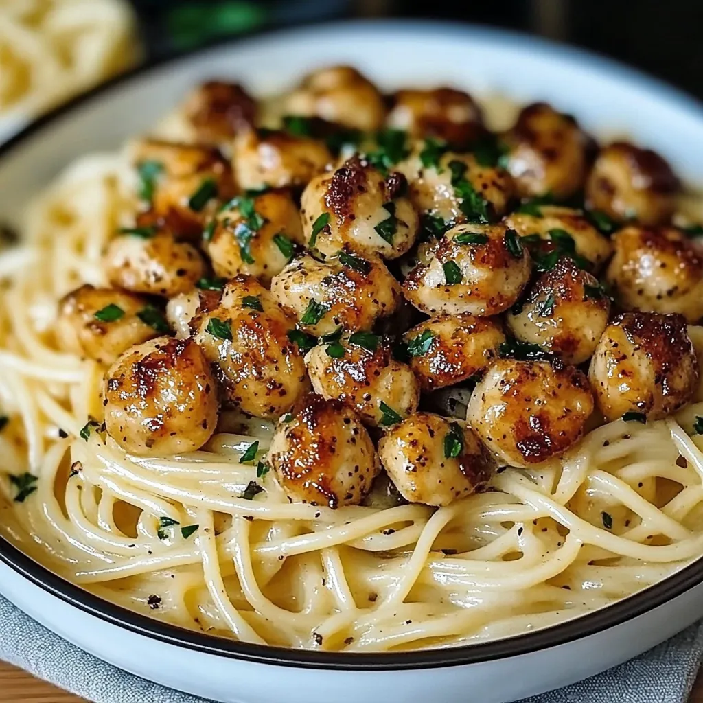Honey Pepper Chicken & Garlic Cream Pasta